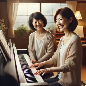 芳賀町のシニアピアノ教室　レインボーアカデミー音楽教室
